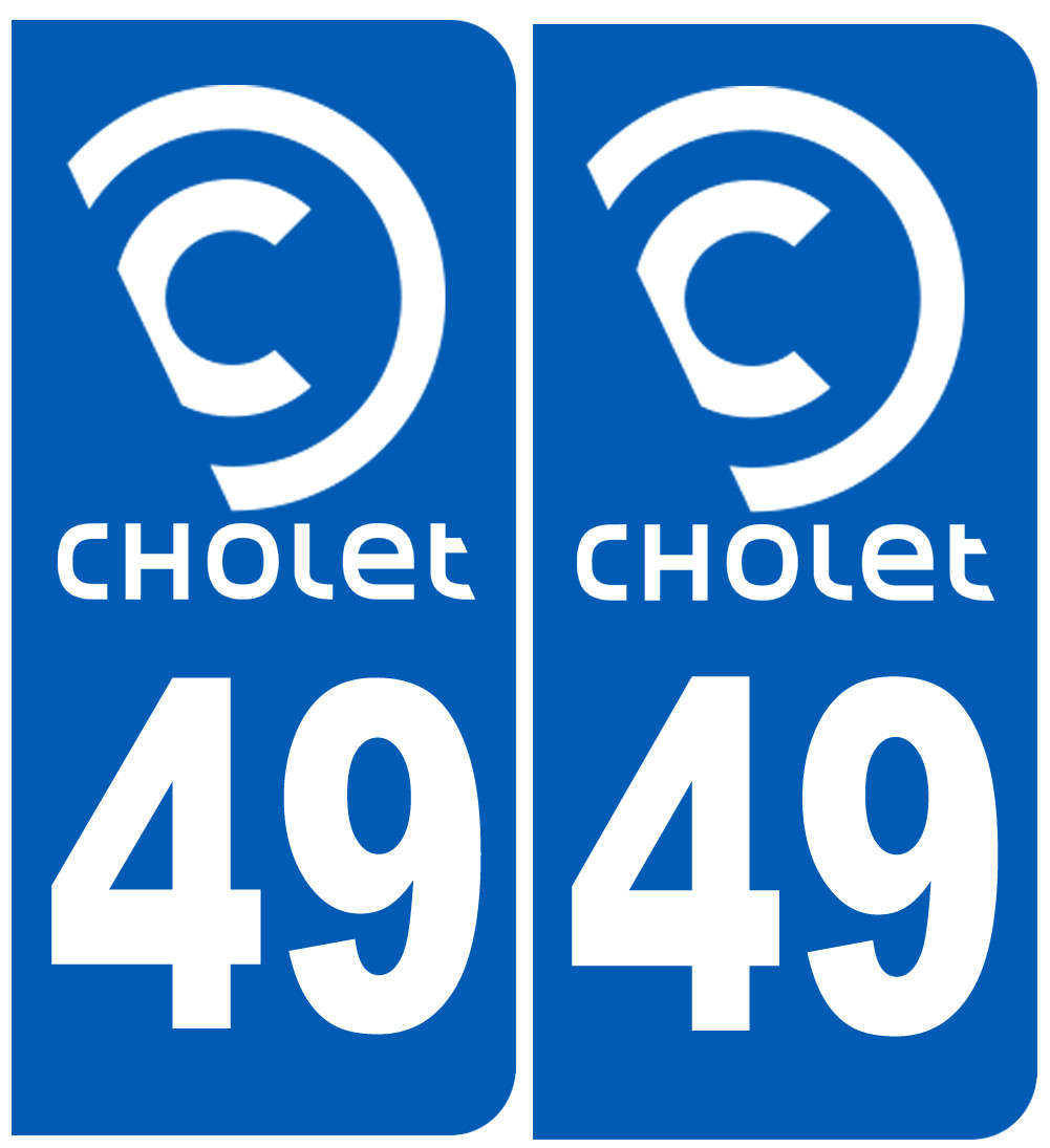 Immatriculation Cholet 49 - Sticker/autocollant