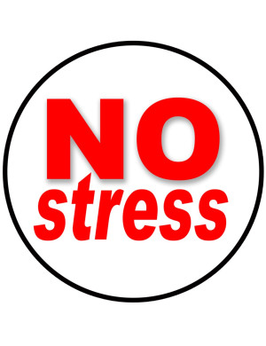 No stress - 15cm - Sticker/autocollant
