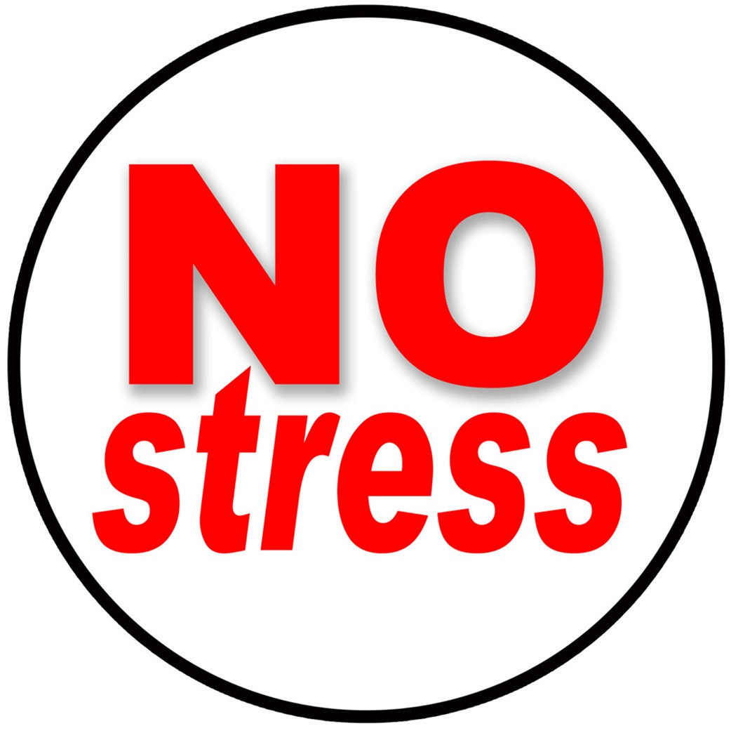No stress (15cm) - Sticker/autocollant