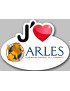 j'aime Arles - 15x11cm - Sticker/autocollant