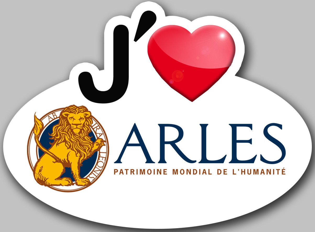 j'aime Arles - 5x3.7cm - Sticker/autocollant