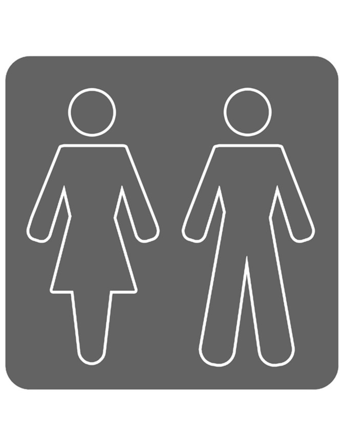 WC toilette - 10x10cm - Sticker/autocollant