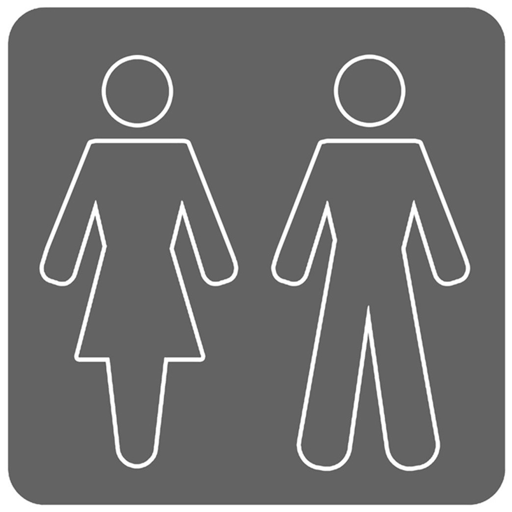 WC toilettes (10x10cm) - Sticker/autocollant