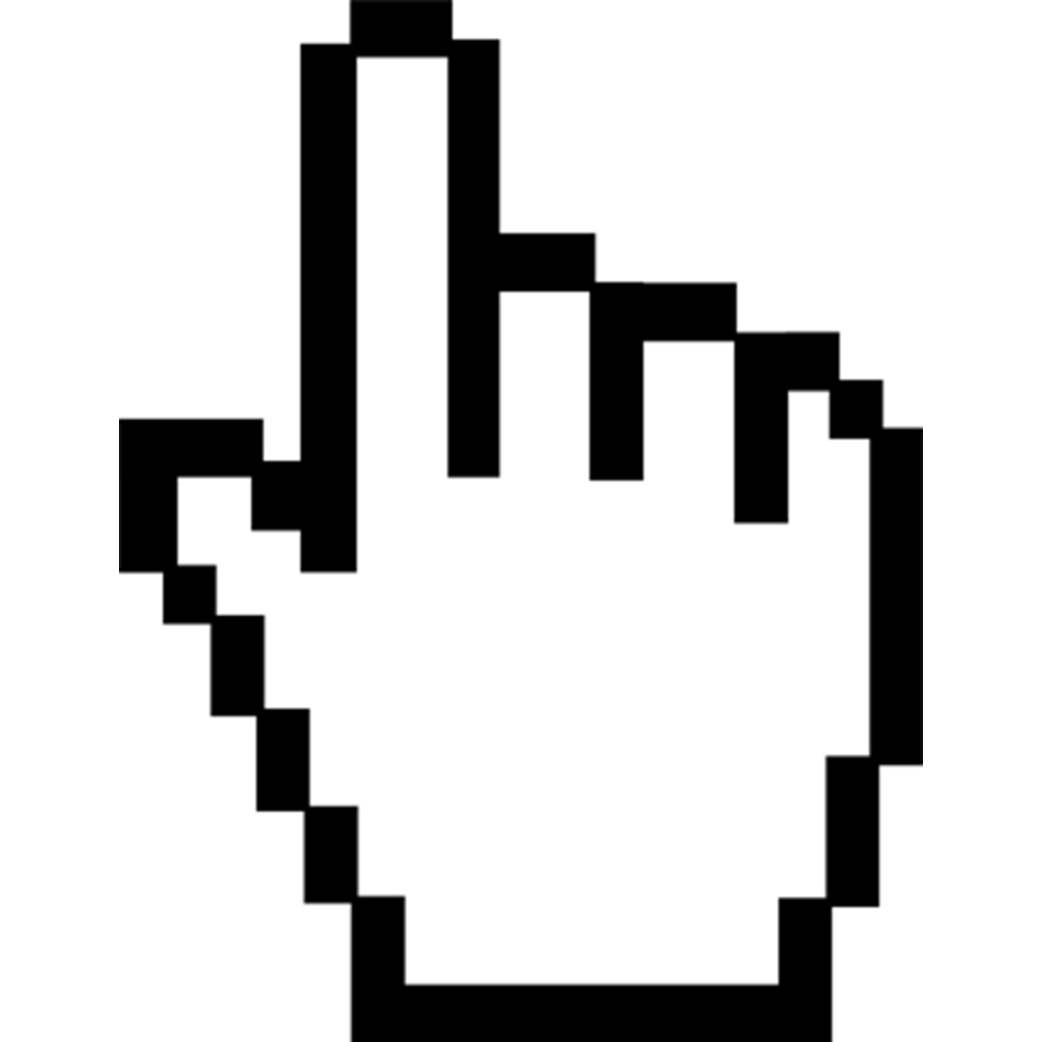 Curseur main - 15x11.5cm - Sticker/autocollant