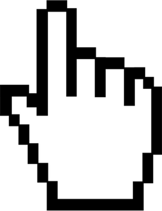 Curseur main - 15x11.5cm - Sticker/autocollant