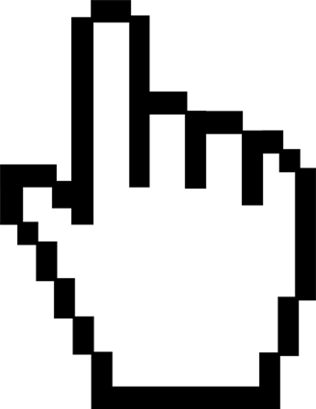 Curseur main - 15x11.5cm - Sticker/autocollant