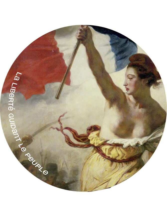 La liberté guidant le peuple (10x10cm) - Sticker/autocollant
