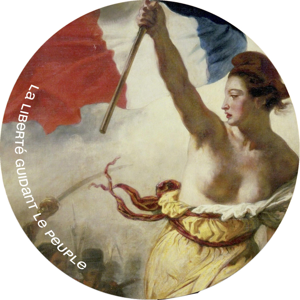 La liberté guidant le peuple (5x5cm) - Sticker/autocollant