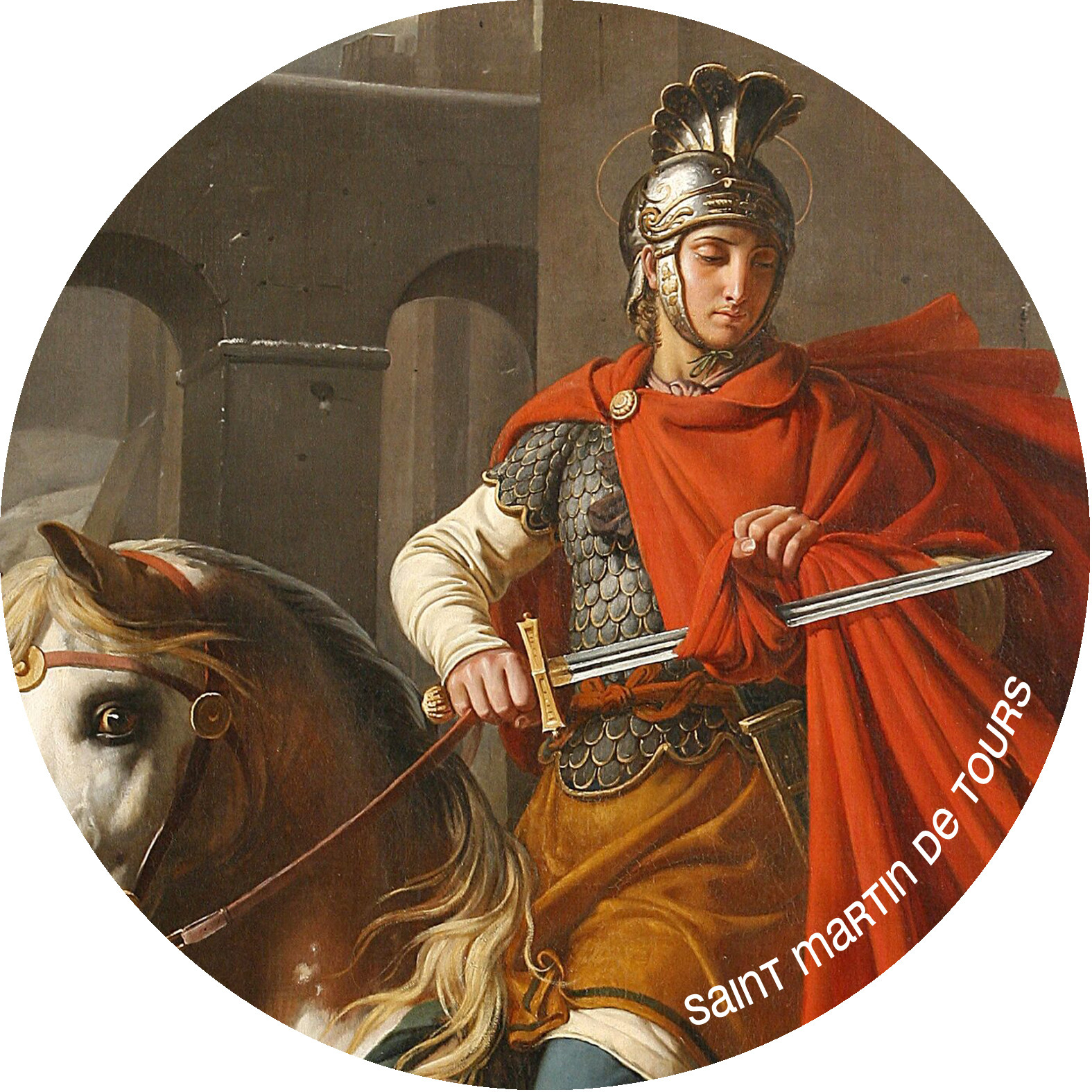 Saint Martin de Tours (20x20cm) - Sticker/autocollant