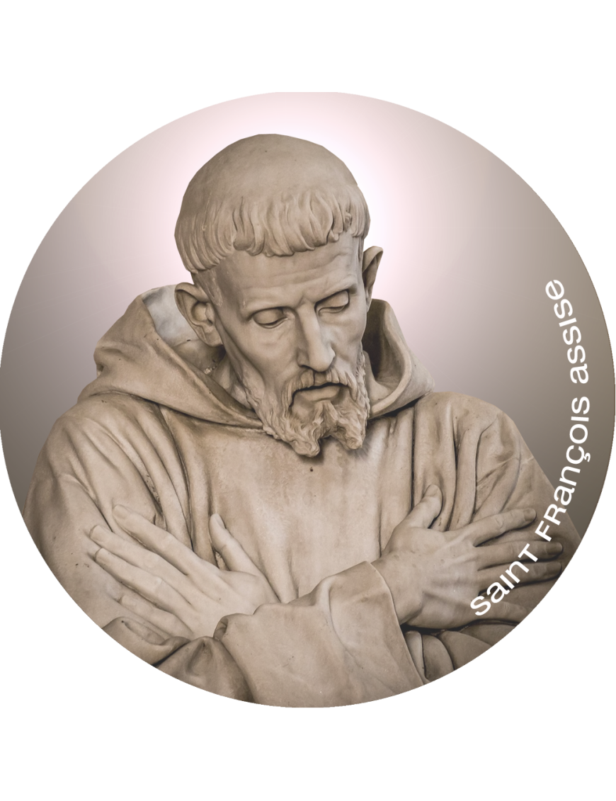 Saint François d'Assise (10x10cm) - Sticker/autocollant