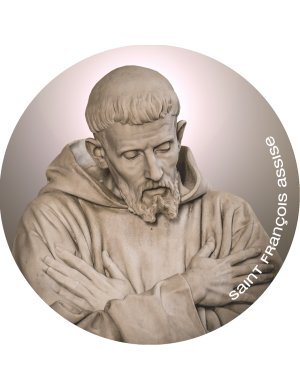 Saint François d'Assise (5x5cm) - Sticker/autocollant