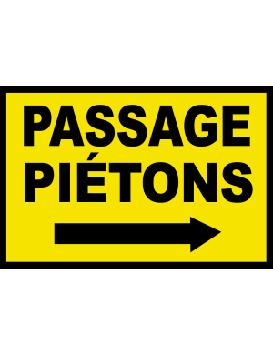 Passage piétons flèche droite (30x20cm) - Sticker/autocollant