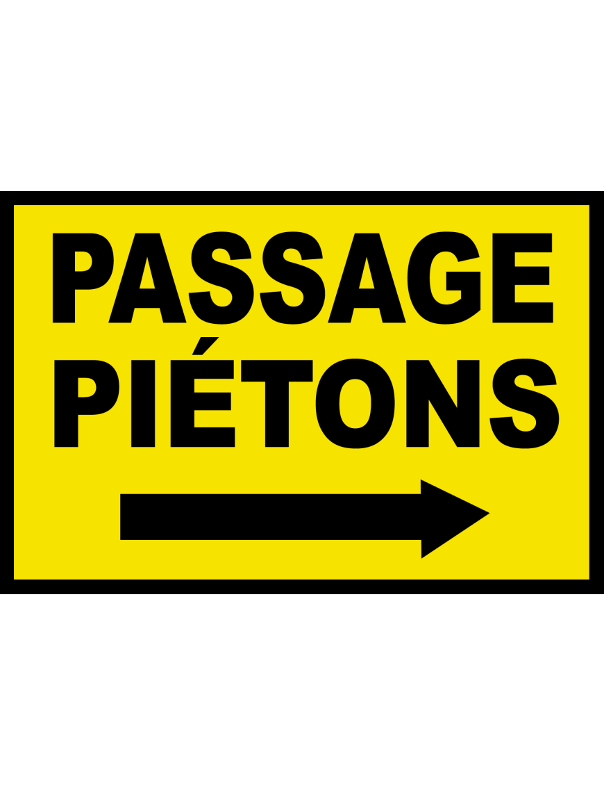Passage piétons flèche droite (30x20cm) - Sticker/autocollant