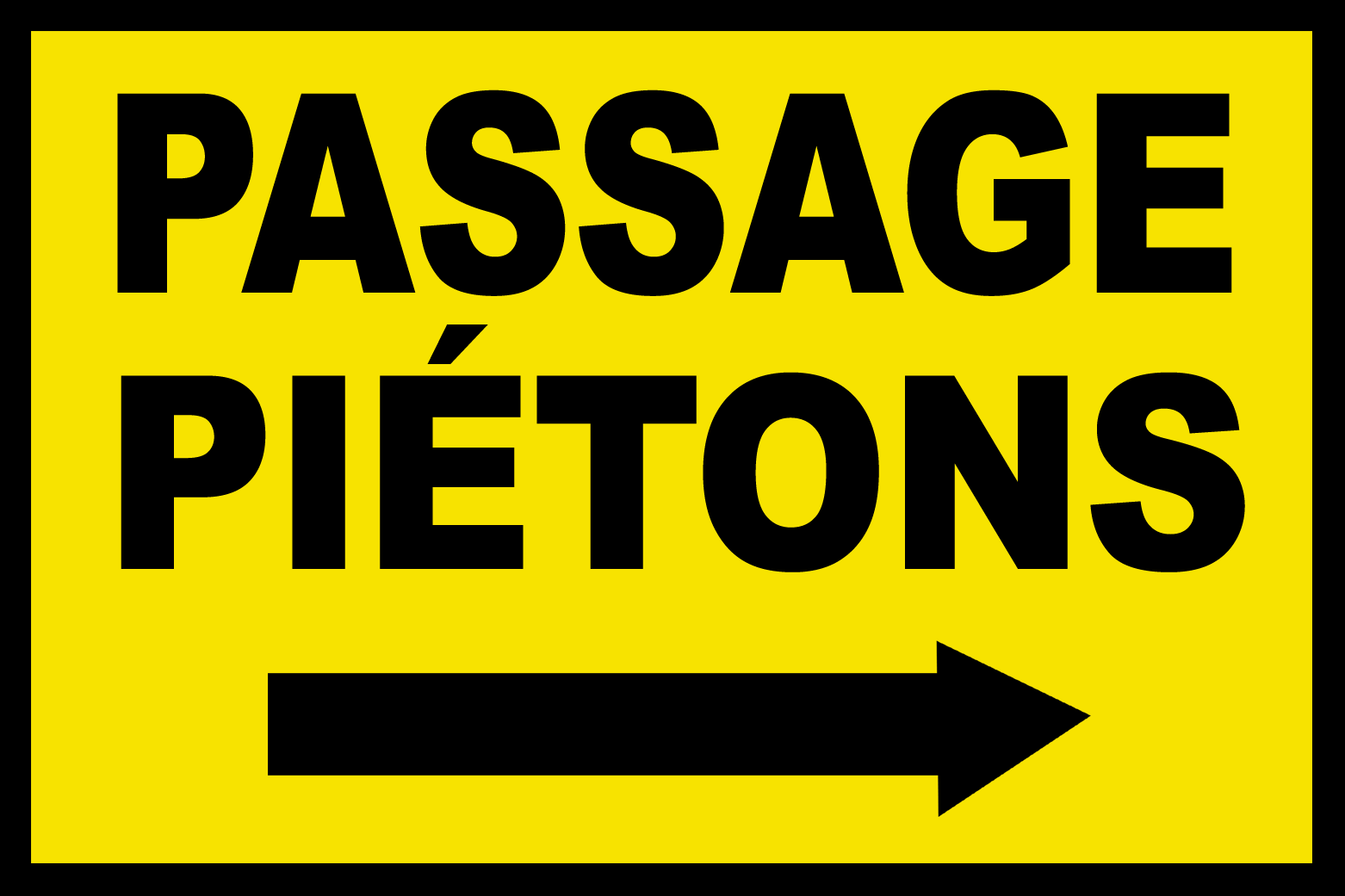 Passage piétons flèche droite (30x20cm) - Sticker/autocollant