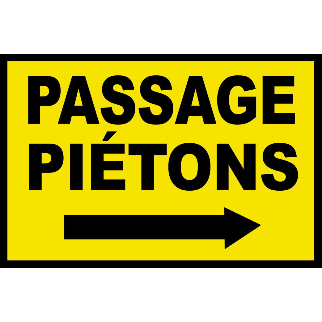Passage piétons flèche droite (20x13cm) - Sticker/autocollant