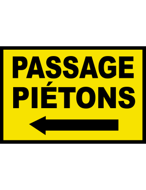 Passage piétons flèche gauche (20x13cm) - Sticker/autocollant