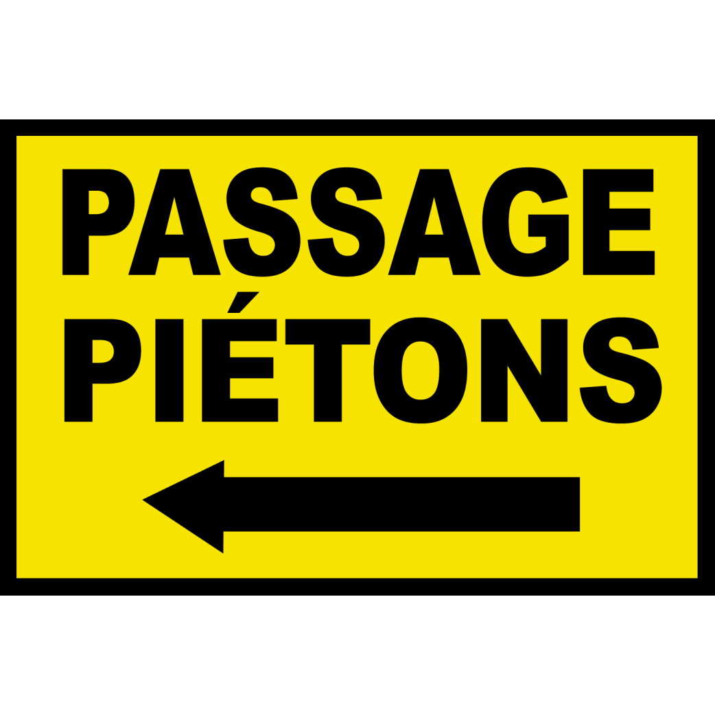 Passage piétons flèche gauche (30x20cm) - Sticker/autocollant