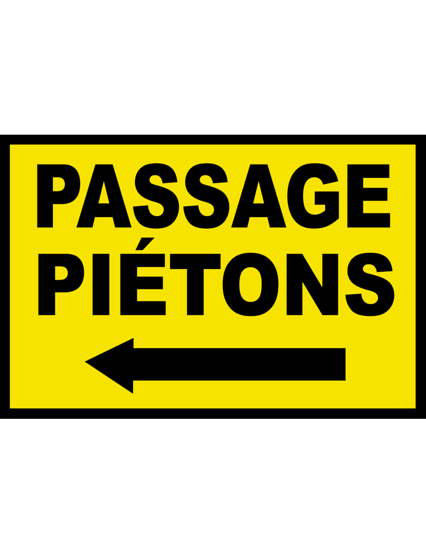 Passage piétons flèche gauche (30x20cm) - Sticker/autocollant