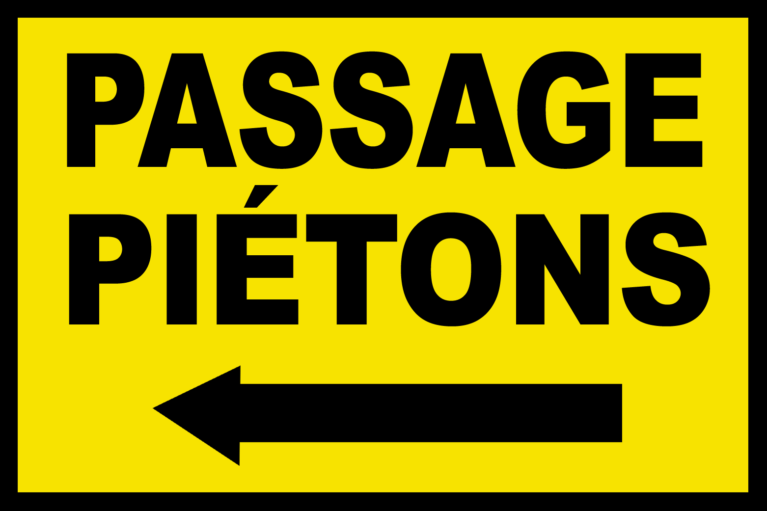 Passage piétons flèche gauche (30x20cm) - Sticker/autocollant