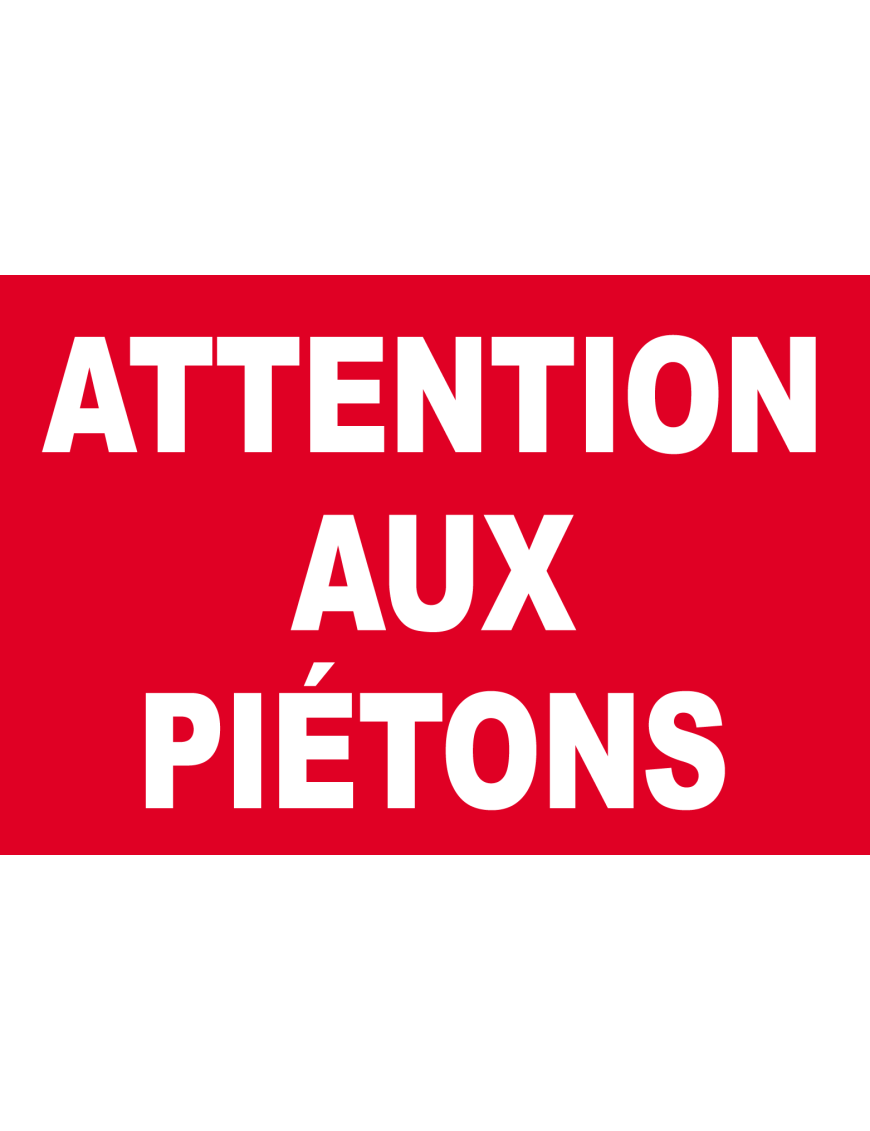 Attention aux piétons (20x13cm) - Sticker/autocollant