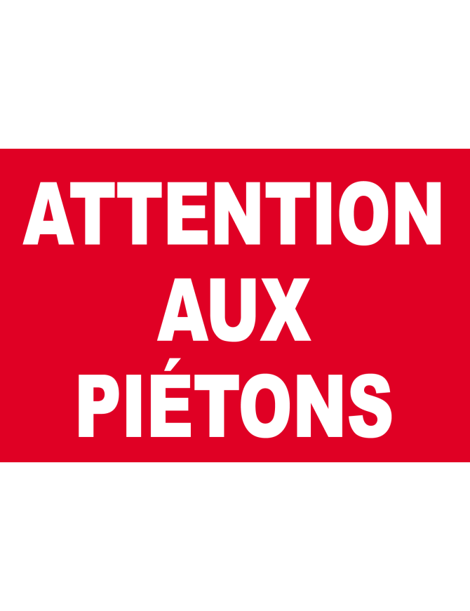 Attention aux piétons (20x13cm) - Sticker/autocollant