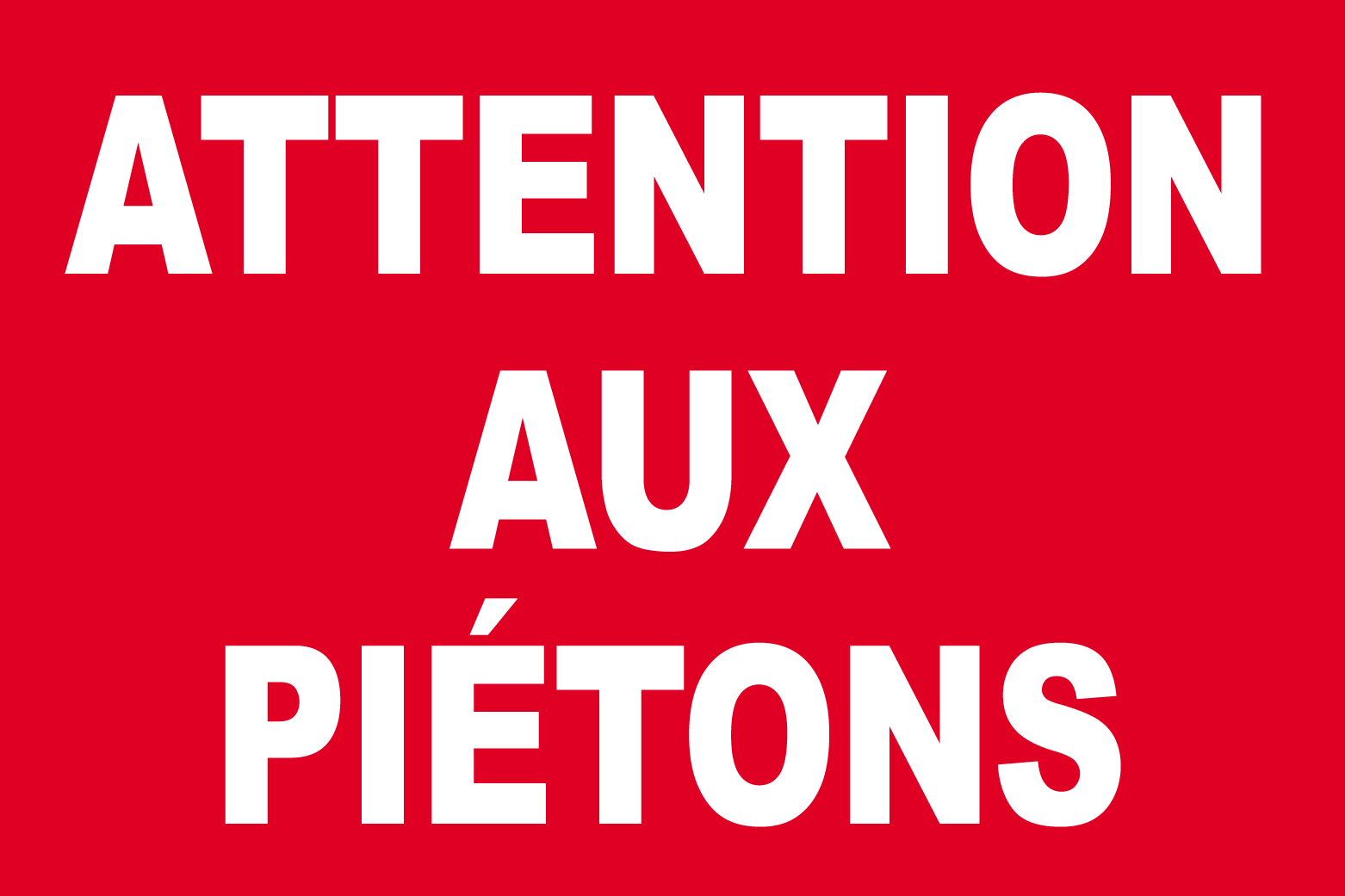 Attention aux piétons (20x13cm) - Sticker/autocollant