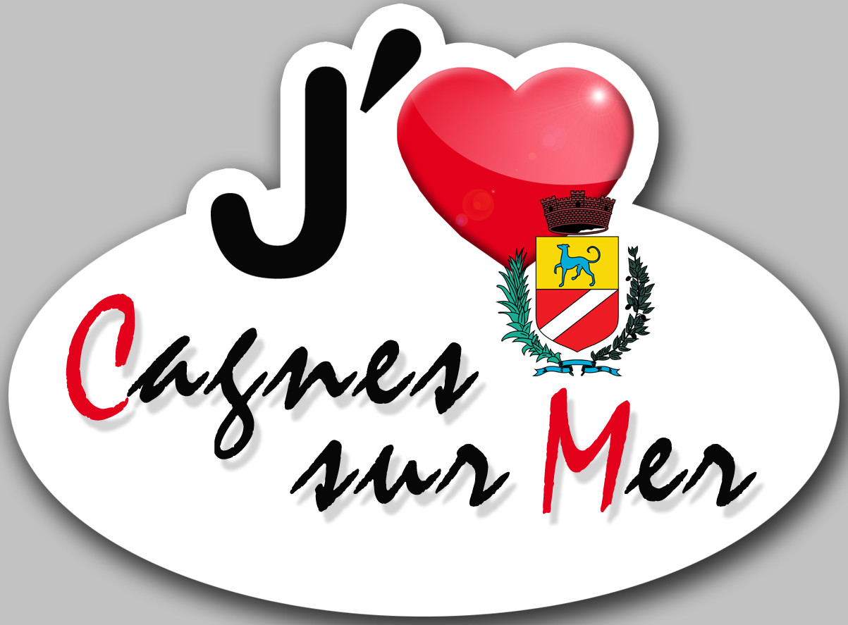 j'aime Cagnes-sur-Mer - 15x11cm - Sticker/autocollant