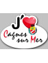 j'aime Cagnes-sur-Mer - 5x3.7cm - Sticker/autocollant
