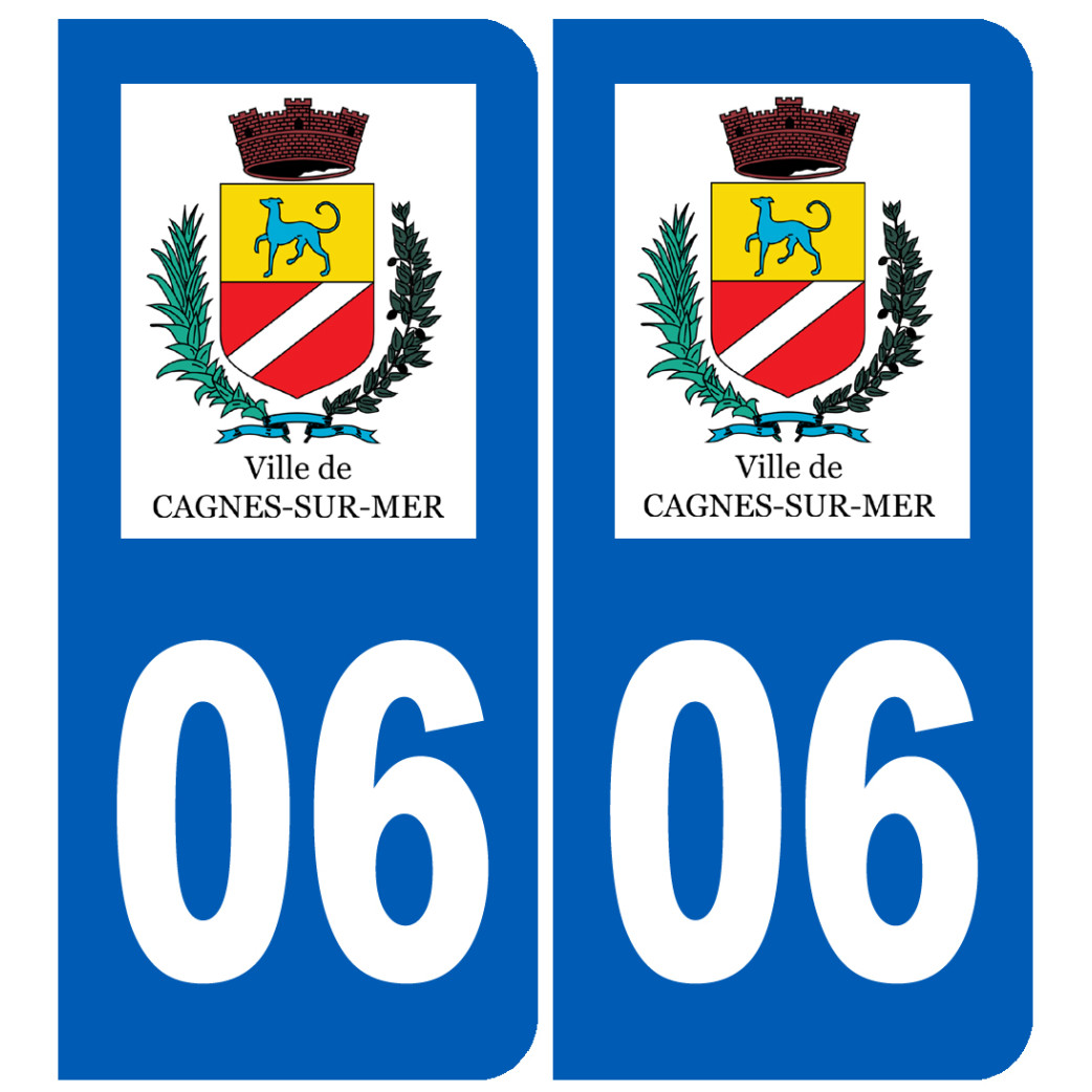 Immatriculation Cagnes-sur-Mer 06 - Sticker/autocollant