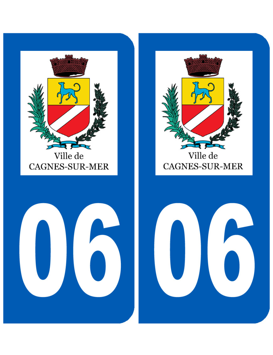 Immatriculation Cagnes-sur-Mer 06 - Sticker/autocollant