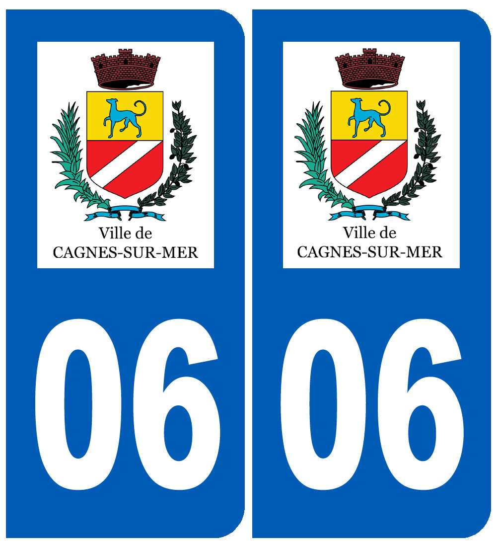 Immatriculation Cagnes-sur-Mer 06 - Sticker/autocollant