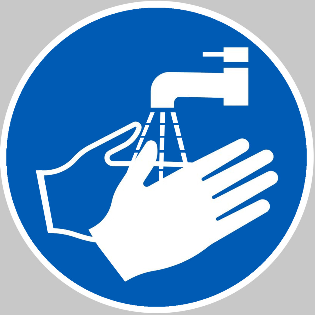 Lavez-vous les mains - 20x20cm - Sticker/autocollant