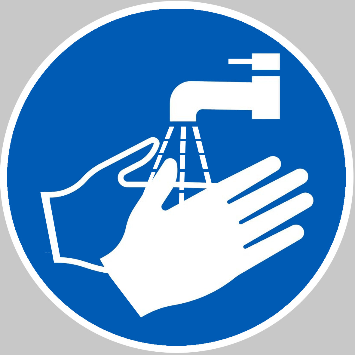 Lavez-vous les mains - 5x5cm - Sticker/autocollant