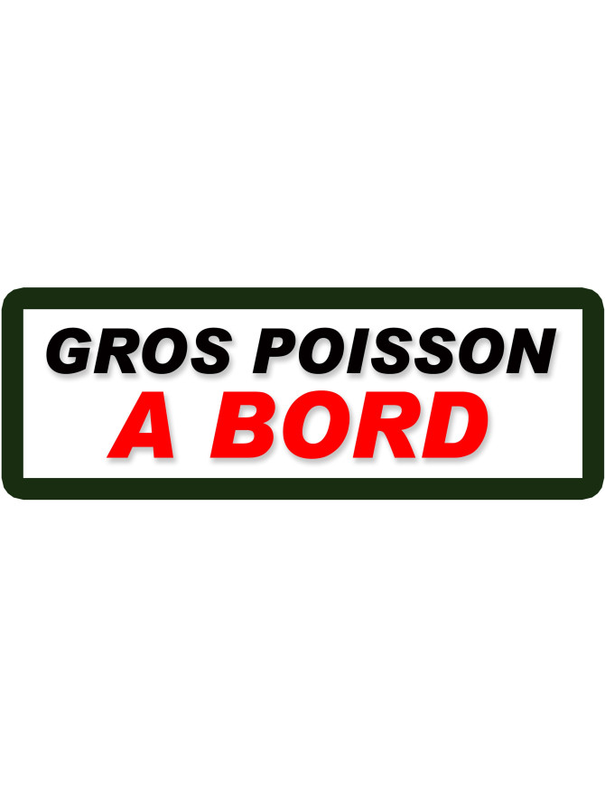 gros poisson à bord - 29,5x10,5cm - Sticker/autocollant