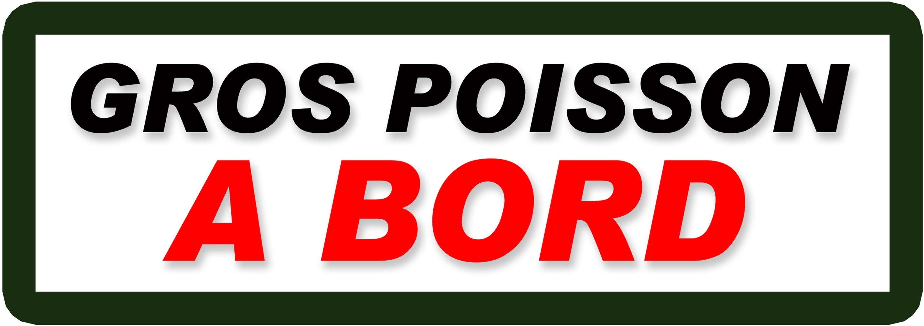 Gros poisson à bord (29,5x10,5cm) - Sticker/autocollant