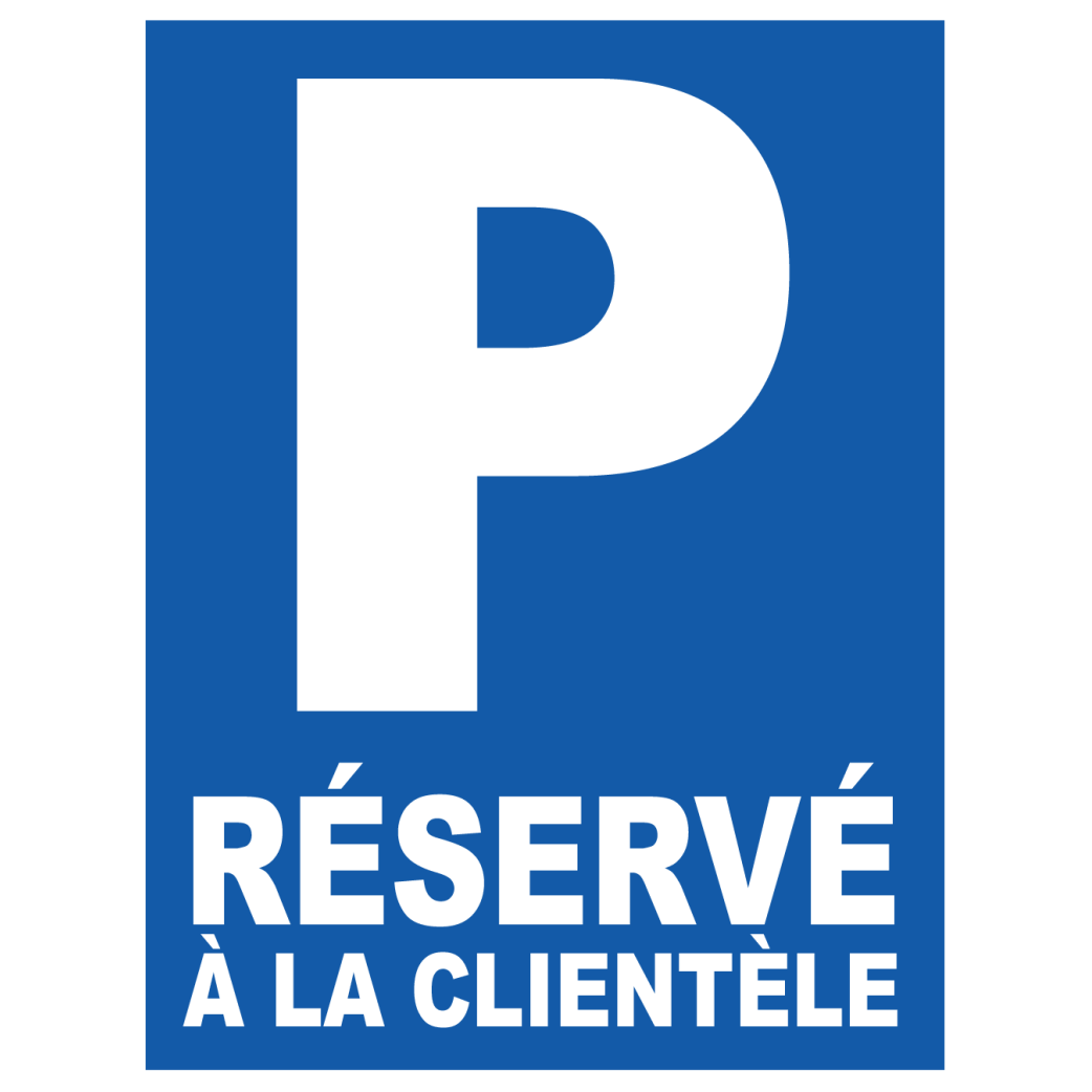 Parking réservé à la clientèle - 20x26cm - Sticker/autocollant