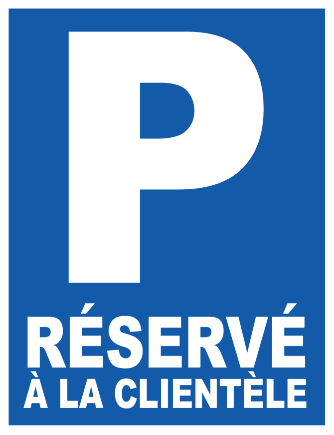 Parking réservé à la clientèle - 20x26cm - Sticker/autocollant