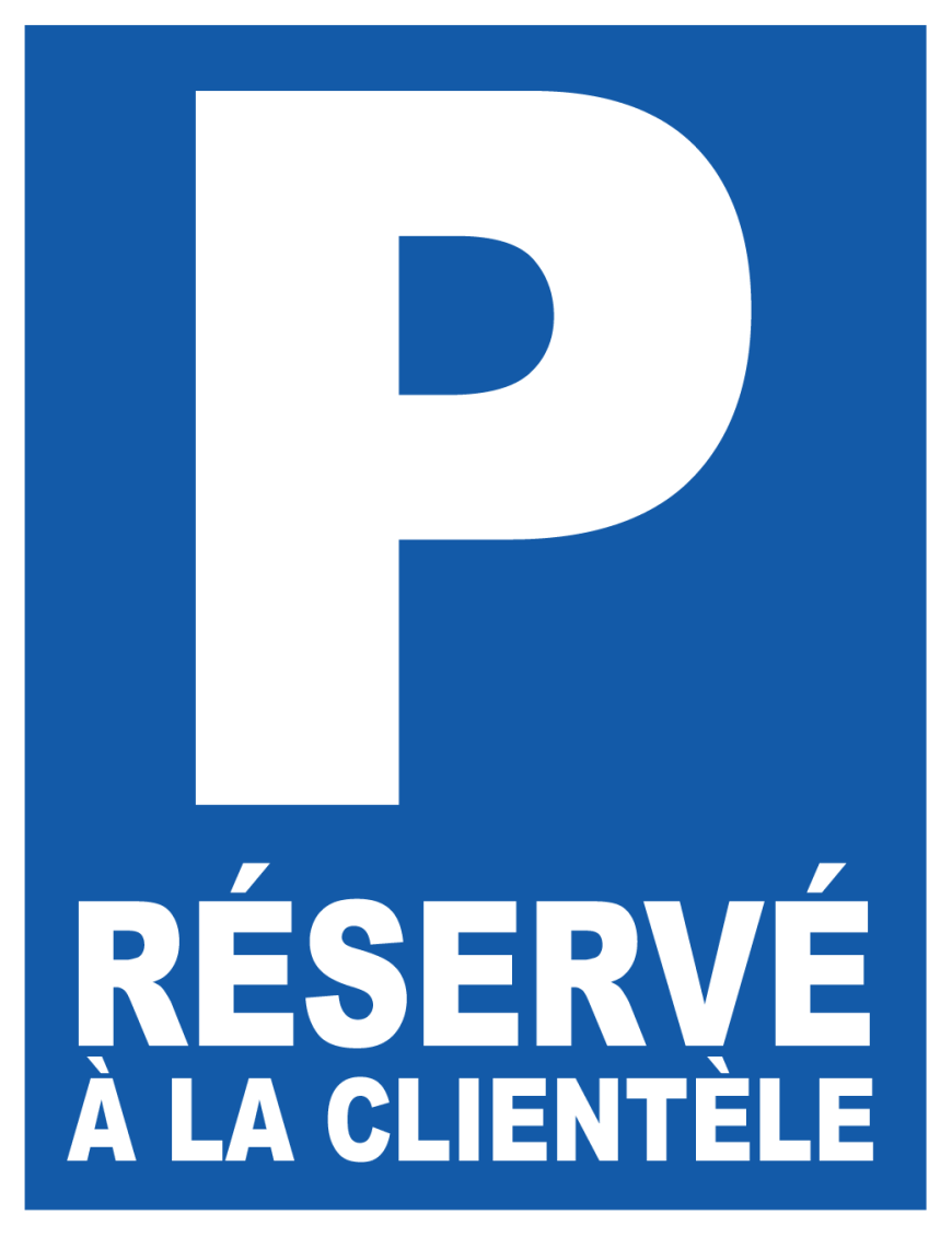 Parking réservé à la clientèle - 15x11.5cm - Sticker/autocollant