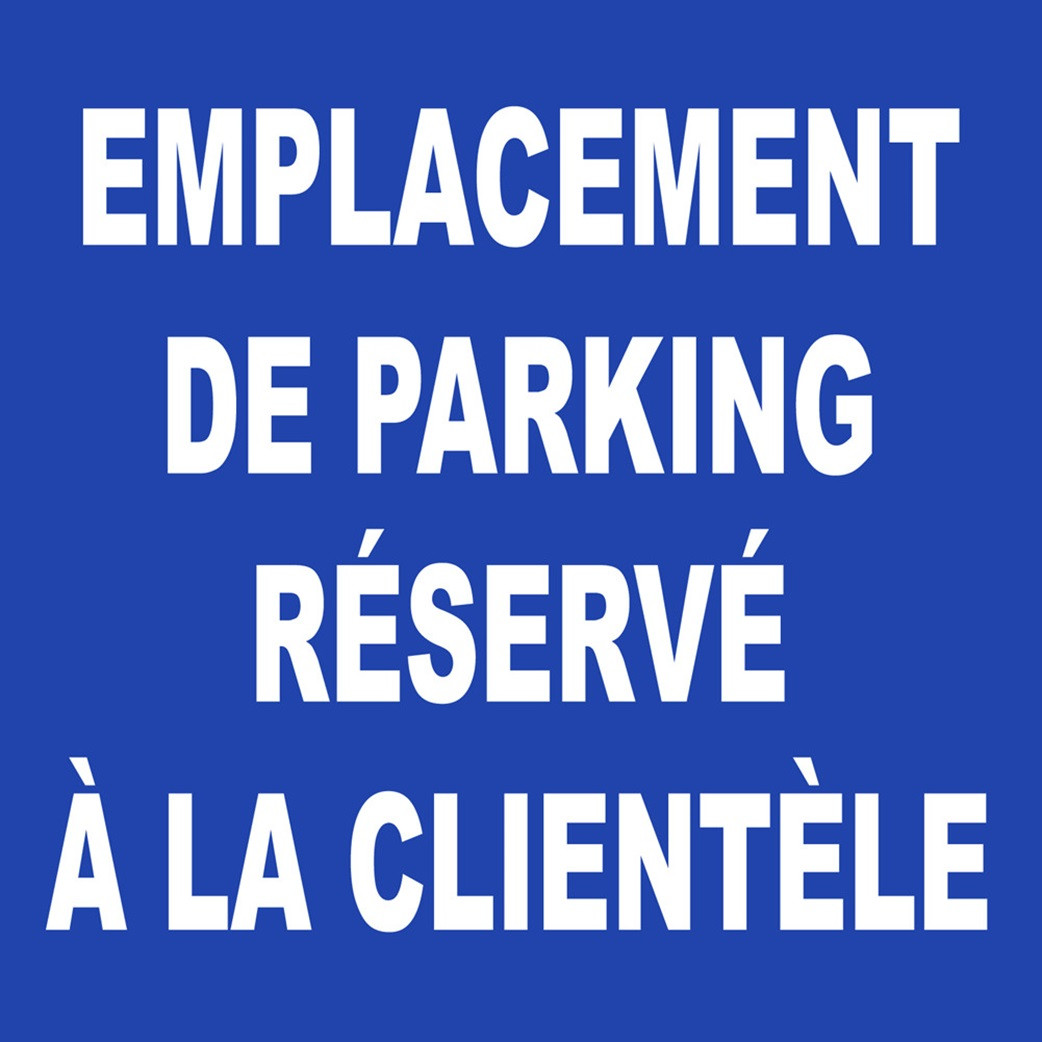 Parking réservé à la clientèle (20cm) - Sticker/autocollant