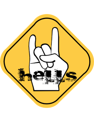 Hells (15x15cm) - Sticker/autocollant