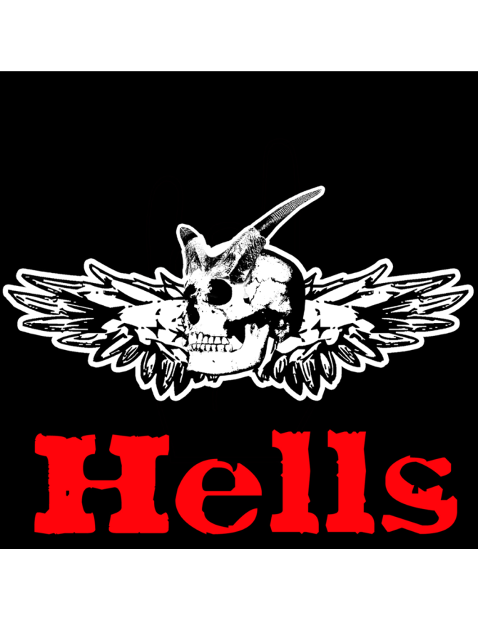 Hells rouge (15x15cm) - Sticker/autocollant