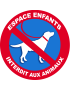 Espace enfants interdit aux animaux - 15x15cm - Sticker/autocollant