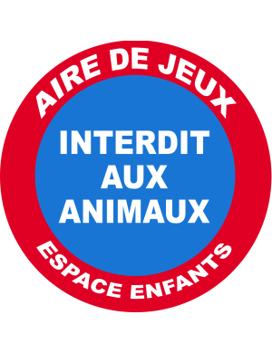 Interdit aux animaux - 20x20cm - Sticker/autocollant