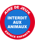 Interdit aux animaux - 20x20cm - Sticker/autocollant
