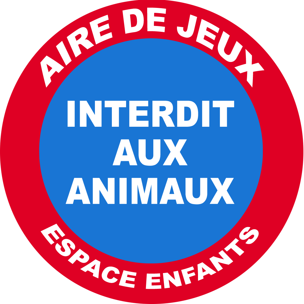 Interdit aux animaux - 20x20cm - Sticker/autocollant