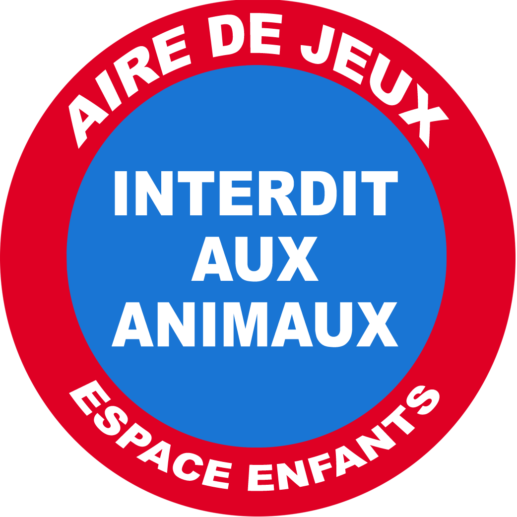 Interdit aux animaux - 5x5cm - Sticker/autocollant