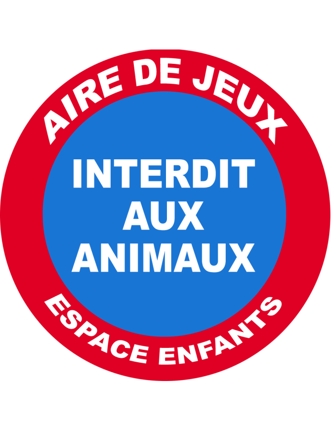 Interdit aux animaux - 5x5cm - Sticker/autocollant