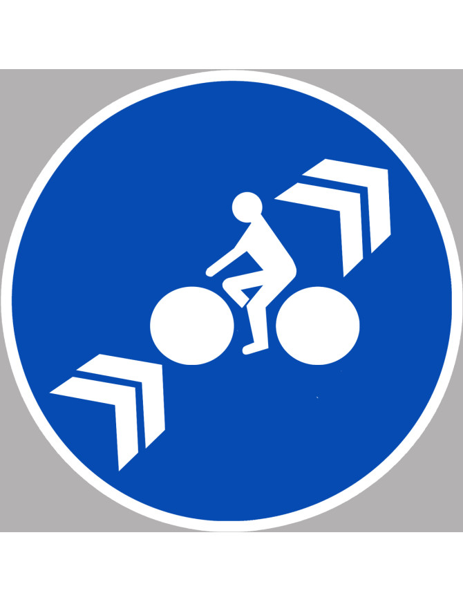 Piste cyclable - 10x10cm - Sticker/autocollant