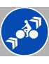 Piste cyclable - 5x5cm - Sticker/autocollant