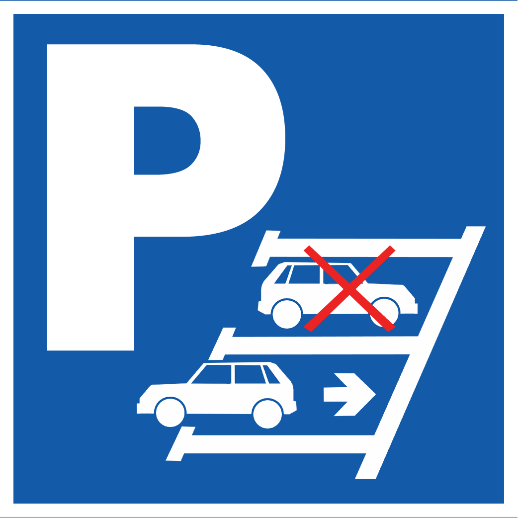Parking se garer en marche arrière - 15x15cm - Sticker/autocollant